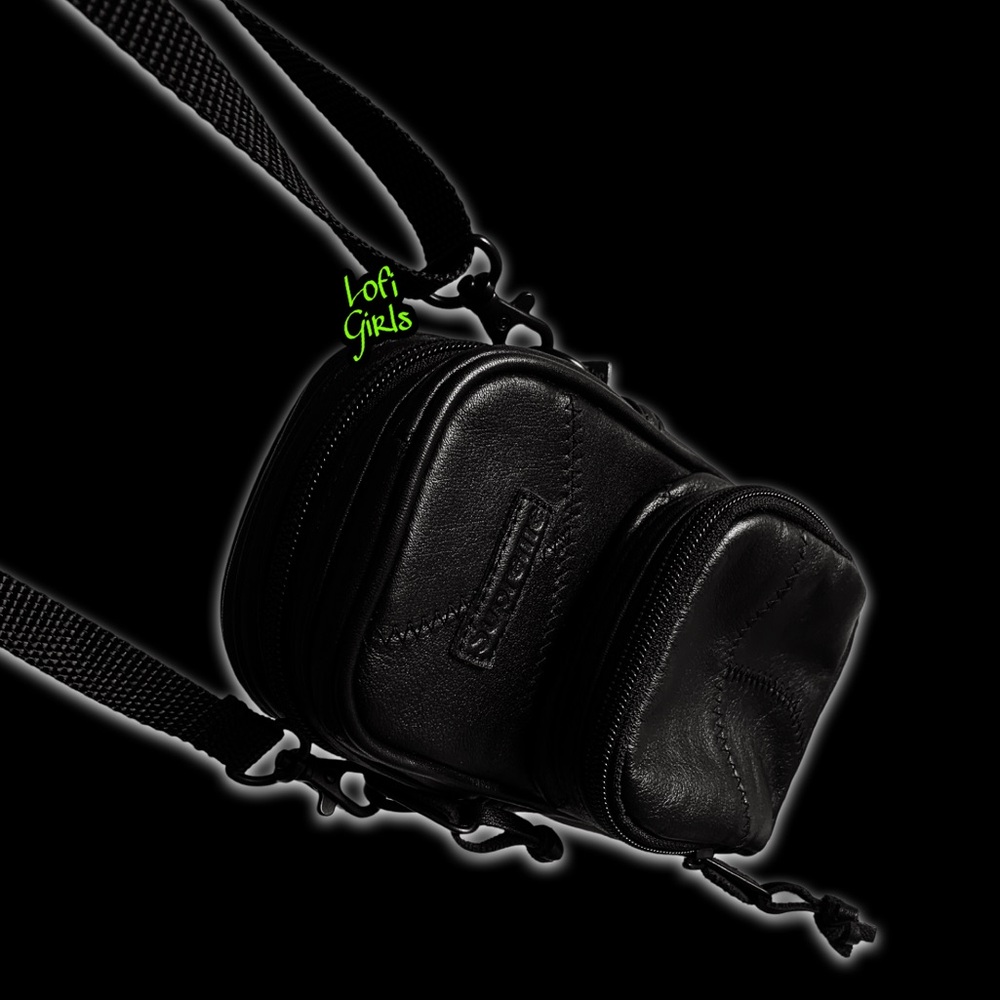 Supreme Black Leather Crossbody Patchwork Stitchi… - image 2